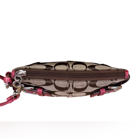 Coach Brown and Pink Wristlet Clutch - Picture 9 of 10